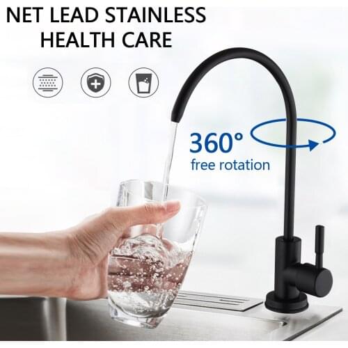 1/4 Inch Stainless Steel Kitchen Faucets Direct Drinking Tap Water Anti-Osmosis Purifier Stainless Steel Ceramic Core Lead-free