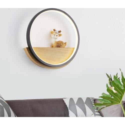 Modern LED Wall Lamps For Bedroom Bedside Indoor White Black Iron Lighting Lights Wandlamp Luminaire Deer dimmer Fixtures Abajur