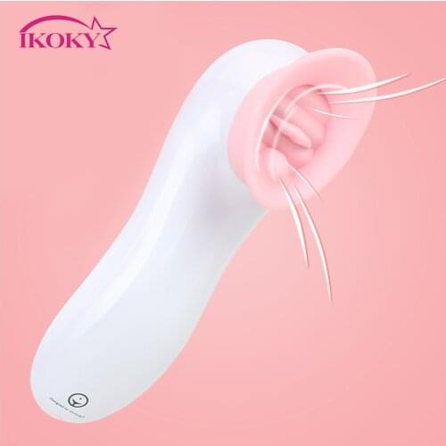 IKOKY Tongue Vibrators Clitoris Nipple Sucker Sex Toys For Women Clit Vagina Stimulator Oral Sex 7 Speeds G-spot Massage