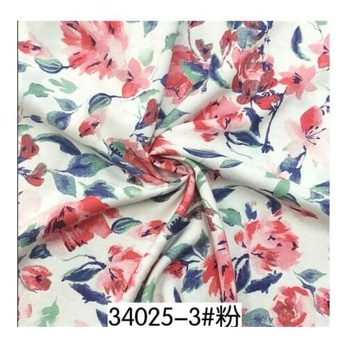 Rayon fabric dark floral printed fabric dress fabricLFCK080061