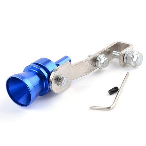 Universal Blue Car Turbo Sound Muffler Exhaust Pipe Blow Vale Simulator Whistle