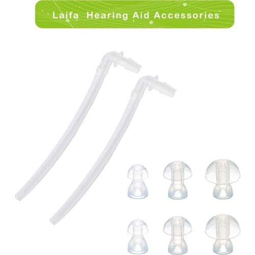 Hearing Aid Earplug Ear Plugs Eartips Domes with Sound Tube Tubes + Domes (L M S) Hearing Aids Accessories