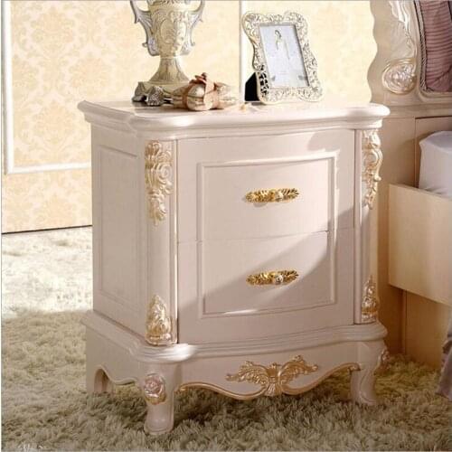 High quality bed Fashion European French Carved bed nightstands o1244