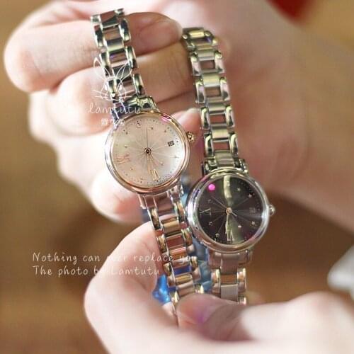 Japanese style star meteor watch comet Watch Jewelry two color calendar minimalist women quartz watch steel band