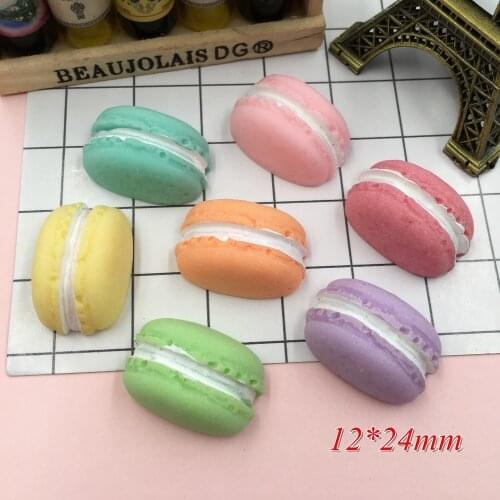 5pcs/lot Resin New Arrival Half Macaroon for Crafts Making, Scrapbooking, DIY (12*24mm)