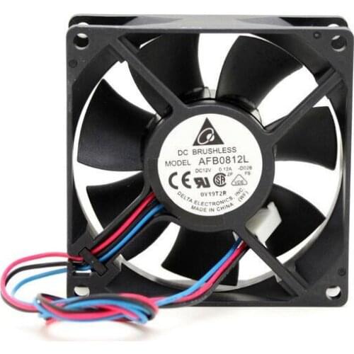 2pcs/Lots Delta AFB0812L 8CM DC 12V 0.12A 80*80*25mm 3-wire CPU Chassis Power Supply Computer Cooling Fan
