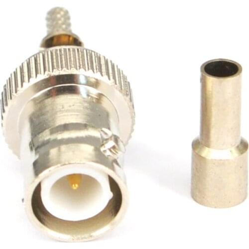 2 Pieces RF Connector RP BNC Female Crimp Plug for RG316 RG174 LMR100 Coaxial Cable