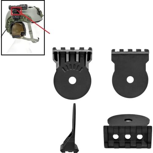 Tactical peltor comtac headset tactical helmet mount ARC track adapter mounting kit platform for tactical flashlight BK
