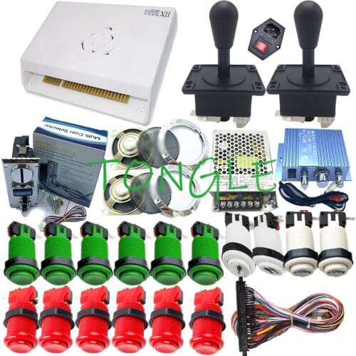 3D Pandora 12 3188 in 1 Arcade DIY Jamma Kits With LED Chrome Button Joystick for 2 players coin oprate video game machine DIY