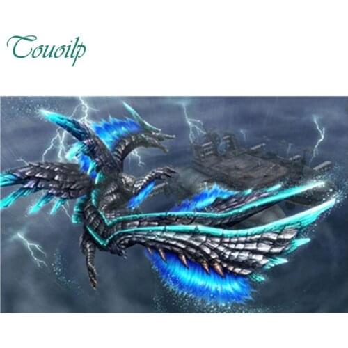Diamond embroidery 5D diamond cross stitch crystal full diamond sets unfinish decorative Diy Diamond painting Lightning Dragon