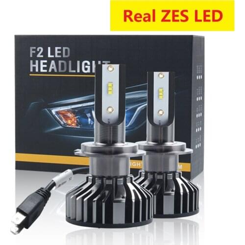 Car Light Bulbs DC 12V LED Headlight H1 H3 H7 6000K H8/H9/H11 880/881/H27 9005/HB3/H10 9006/HB4 9012 Lamp ZES CHIP Headlamp Kit