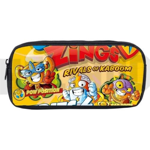3D Print Anime Superzings Pencil Case Super Zings Series 4/5/6 Pencil Box Cartoon Multifunctional Stationery Women Cosmetic Bag