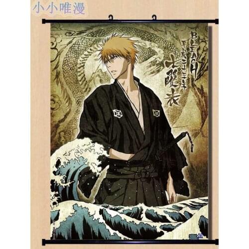 Japanese Anime Decorative Picture BLEACH characters sexy girl Kurosaki ichigo Kuchiki Rukia Home Decor Wall Scroll Poster 40x60