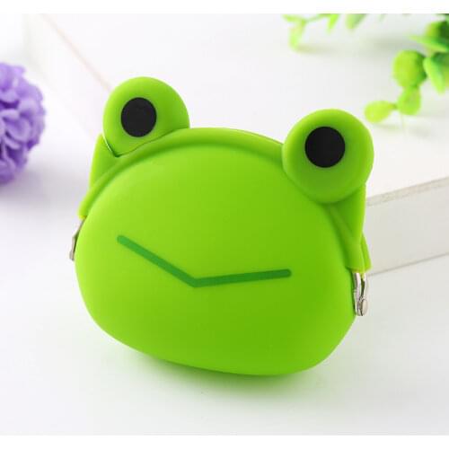 Cartoon Children purse wallets ,silicone coin purse bag ,Dog Frog panda Cat owl Cover style small wallet for kids