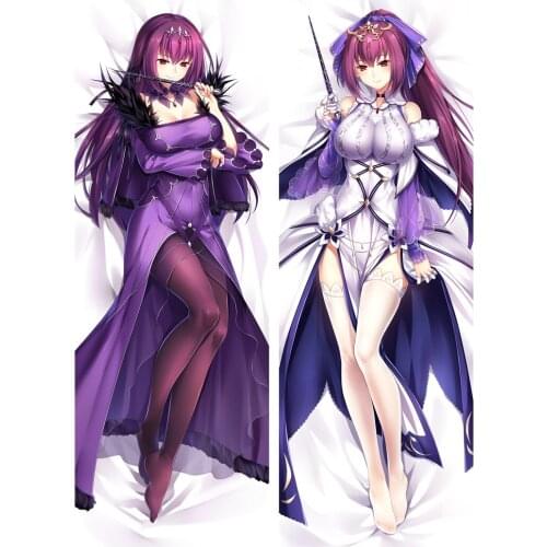 Anime Cartoon Fate/Grand Order Scathach Double sided hugging Pillow Case Pillow Cover Pillowcase Peach Skin 2 Way 18102