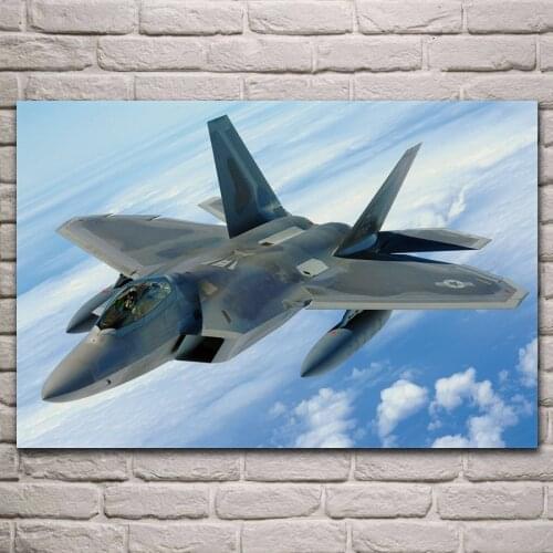 F-22 Raptor aircraft fabric poster living room home wall decor artwork canvas silk art print KL346