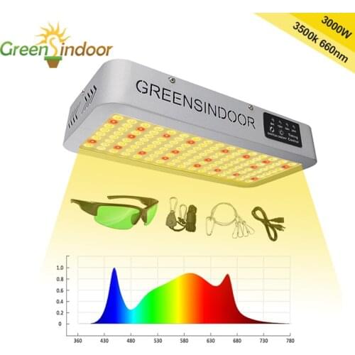 Grow Tent 3500K Led Grow Light 3000W Phyto Lamp For Plants Full Spectrum Indoor Daisy Chain Led Fitolamp With Timer Rope Ratchet