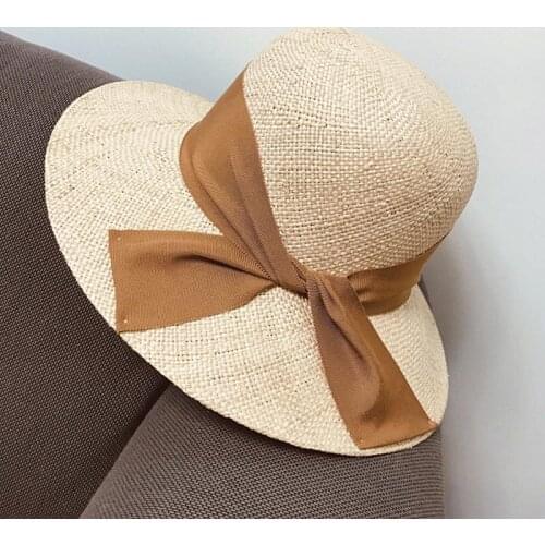 Classic Unisex Summer Hat for Men Women Handmade Cool Woven Straw Fedora Hat Stylish Sun Hat Beige Band Jazz Cap Kentucky Derby
