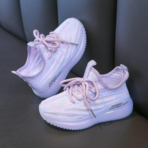 2021 New Mesh Kids Sneakers Lightweight Children Shoes Casual Breathable Boys Shoes Lace up Girls Sneakers Zapatillas Size21-36