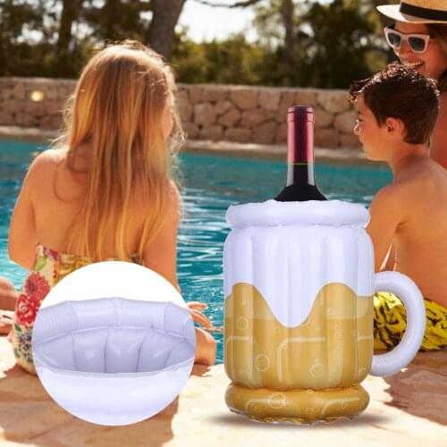 Summer Inflatable Beer Ice Bucket Beer Cooler Bucket Summer Pool Party Swimming Pool Floating Outdoor Inflatable Bucket Toys#g4