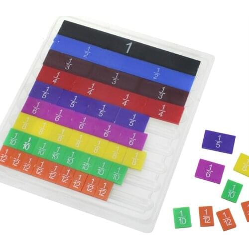 Elementary School Mathematics Fraction Block Fractional Problem Addition and Subtraction Math Toys Mathematical Demo Props
