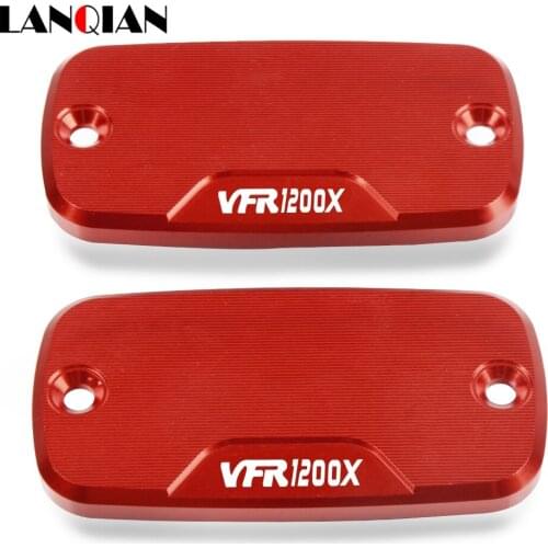 Motorcycle CNC Aluminum Front Brake Reservoir Cap & Clutch Fluid Reservoir Cap Cover moto For Honda VFR 1200X VFR1200X 2016