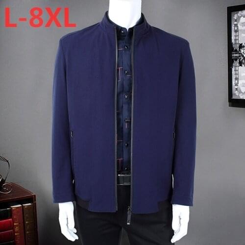 Plus size 8XL 7XL 6XL 5xl 4xl Mens spring and autumn New Casual Jacket High Quality Spring Regular Slim Jacket Coat Male