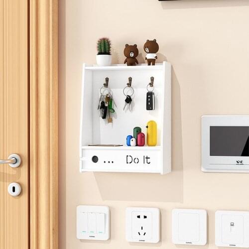 Storage Drack Organizer Key Storage Box Door Entry Door Hanging On The Wall Home Free Perforation Porch Creative Ornaments Ins