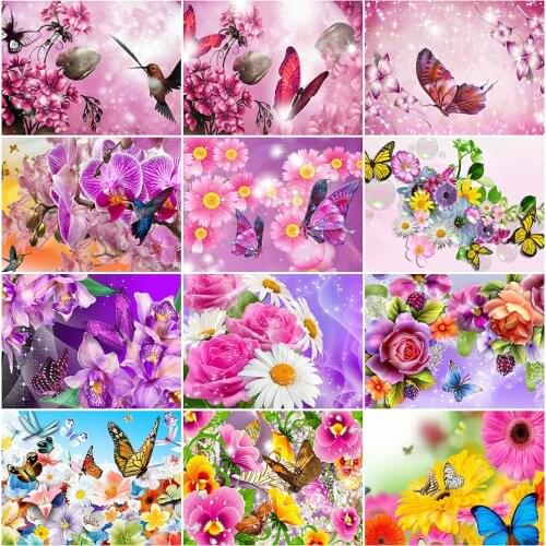 Full Square 5D Diy Diamond Painting Animal Picture Of Rhinestone Diamond Embroidery Butterfly Mosaic Cross Stitch Wall Art Decor