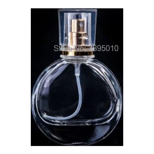 25ml Clear Round Glass Perfume Atomizer Empty Refillable Spray Bottles Travel Pocket Bottles for Fragrance F405