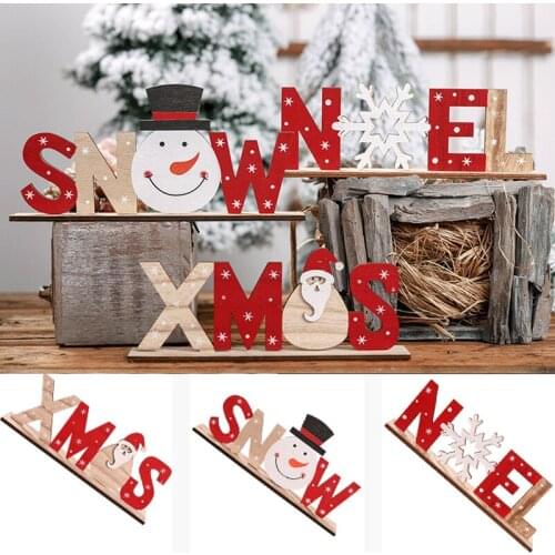 Christmas Wooden Table Decorations Cute Special Table Centerpieces for Home Christmas Party Ornament ALI88