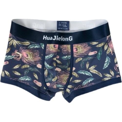 3 Pcs Mens Panties Sexy Male Underwear Print Mens Boxers Shorts Cotton Soft Men Underpants Breathable Trunks Plus Size 2021 New