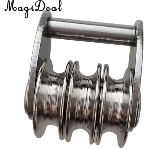 Universal Windsurfing Sail Tack Triple Pulley Wheel - Marine Grade 316 Stainless Steel - Strong & Durable