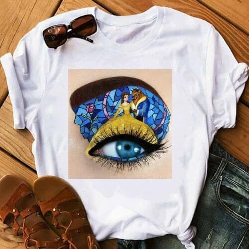 Harry styles tshirt funny Eye shadow graphic tee cute tops goth vogue t shirt women clothes 2020 harajuku shirts cow print punk