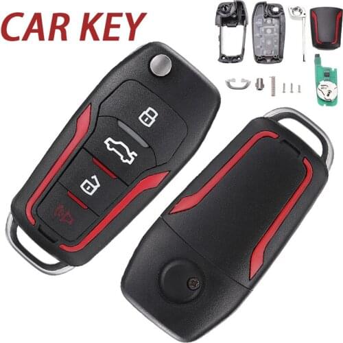 1pc 4 Button Indlcator Light Flip Remote Key Fob 315MHz 4B CWTWB1U331 63 Chip For Ford For Mustang Edge Focus Taurus Fusion