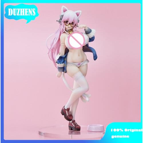 100% Original genuine SUPER SONICO black/white cat style 27cm Action Figure Anime Figure Model Toys Figure Collection Doll Gift