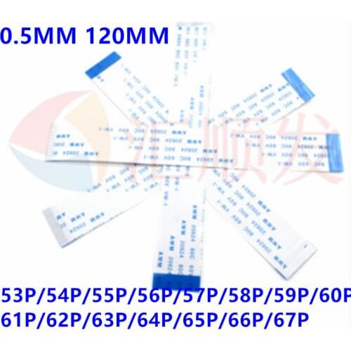 1000pcs! 0.5MM 120MM FFC/FPC flat soft line FFC connection line electronic line 12CM 53P/54P/55P/56P/57P/58P/59P/60P/61P/62P/63P