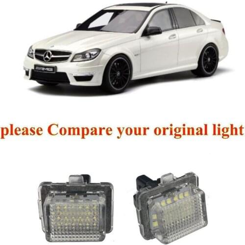 2pc Car Accessories Special Car License Plate Light Lamp For Mercedes W204 4d 5d 2d w207 2d w216 2d w218 4d canbus error free