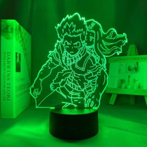 3d Lamp Night-Light Anime My Hero Academia Izuku Midoriya Deku for Bedroom Decoration Birthday Gift for Kids Child