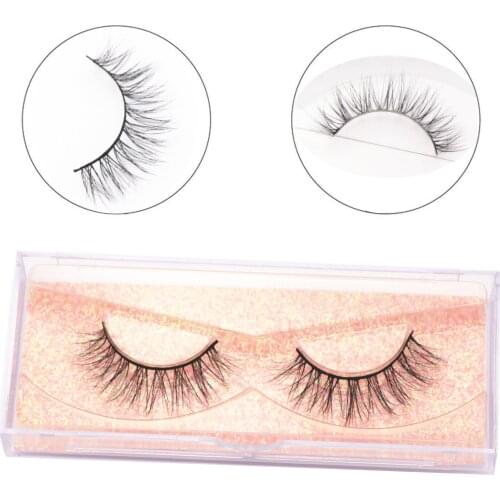 3D Mink Lash Natural Long Round Shape Eyelashes Light Volume Fluffy Mink Lashes Cruelty Free Full Strip Lashes Makeup Lash A20
