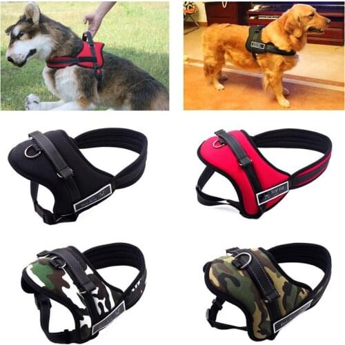 4Colors Large Dog Adjustable Harness Vest Comfortable Net Cloth Camouflage Pet Harness Professional Dog Chest Straps Pet Product