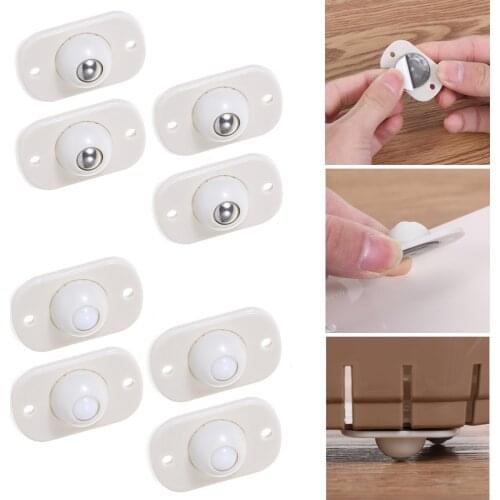 4Pcs Universal Self-adhesive Directional Roller Garbage Can Wheel Storage Box Bottom Universal Wheel Pulleys Kitchen Accessories