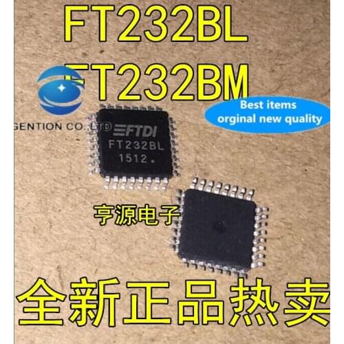 5PCS FT232BL FT232BM FT232 LQFP32 USB serial interface chip in stock 100% new and original