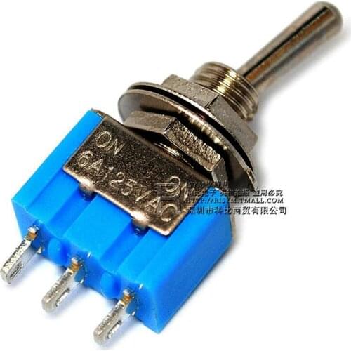5Pcs/Lot Mini Mts-102 3-Pin G107 Spdt On-On 6A 125V 3A250Vac Toggle Switches Good Quality