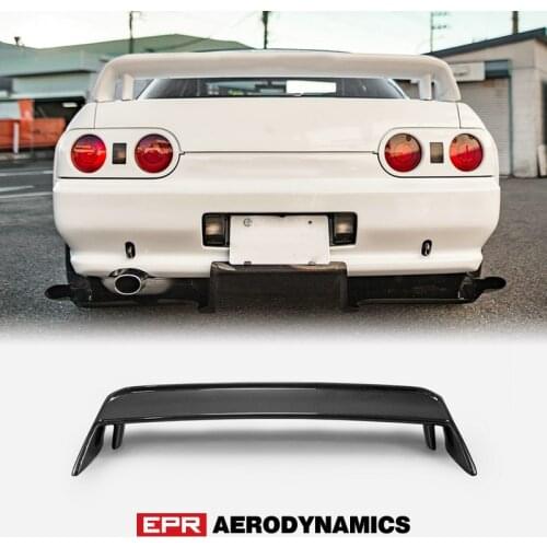 Car Accessories For Nissan Skyline R32 GTR OEM Carbon Fiber Rear Spoiler Glossy Fibre Trunk Wing Boot Cover Racing Body Kit Trim