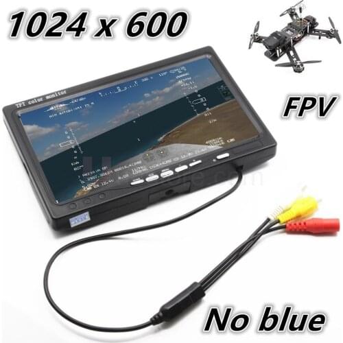 NO blue 7" LCD Color 1024*600 FPV Monitor Video Screen 7 inch Rc car Multicopter DJI Phantom ZMR250 QAV250 racing drone