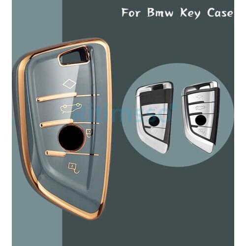 New Electroplate TPU Car Key Cover for BMW 525li F15 F16 F48 G30 F85 G11 M 2018 X1 X3 X4 X5 X6 35i 50i Key Case for Alarm