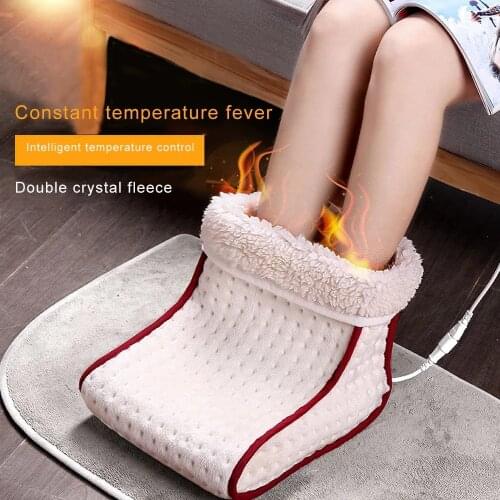 Plug-in Type Electric Warm Foot Warmer Heated Washable Heats Remote Control Foot Care Pad Cushion Thermal Feet Warmer 24W