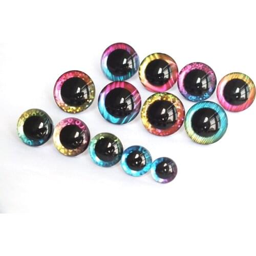 20pcs 14/16/18/20/25/30/35/mm New Lovely 3D doll eyes toy safety eyes + fabric + washer for diy plush doll