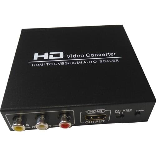 HDMI to AV 3RCA Cvbs Composite and HDMI Adapter ,Support 1080P HDMI, PAL/NTSC for New HDTV and old TV HDCP code HDMI1.3